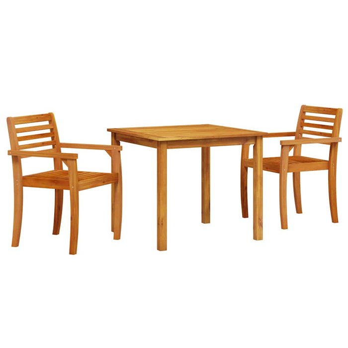 Set de dining pentru grădină 3 pcs Lemn Natural 85 x 85 x 75 cm - WALTI WALTI