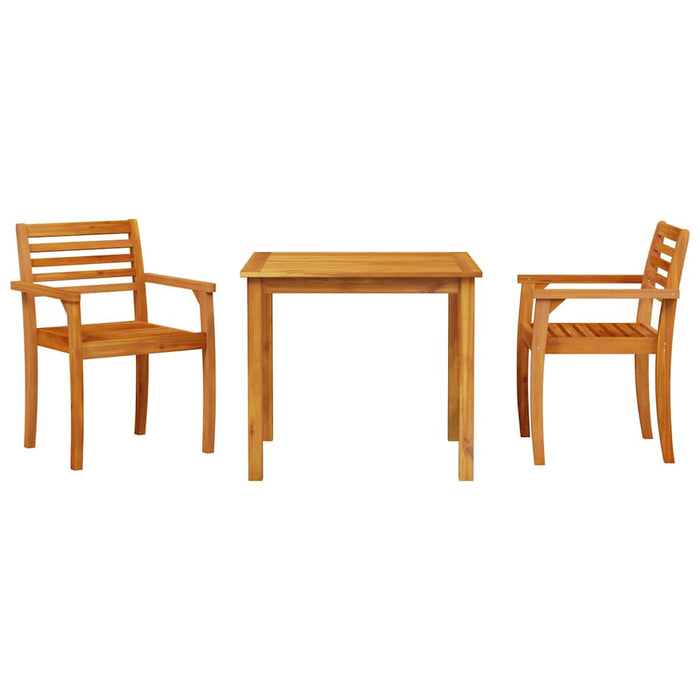 Set de dining pentru grădină 3 pcs Lemn Natural 85 x 85 x 75 cm - WALTI WALTI