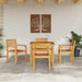 Set de dining pentru grădină 5 pcs Lemn natural 85 x 85 x 75 cm - WALTI WALTI