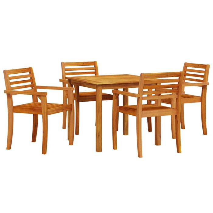 Set de dining pentru grădină 5 pcs Lemn natural 85 x 85 x 75 cm - WALTI WALTI