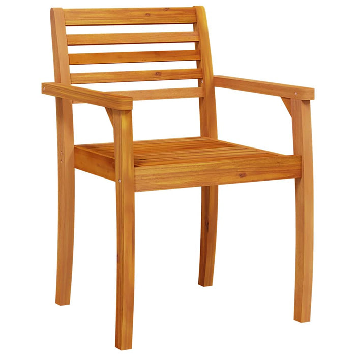 Set de dining pentru grădină 5 pcs Lemn natural 85 x 85 x 75 cm - WALTI WALTI