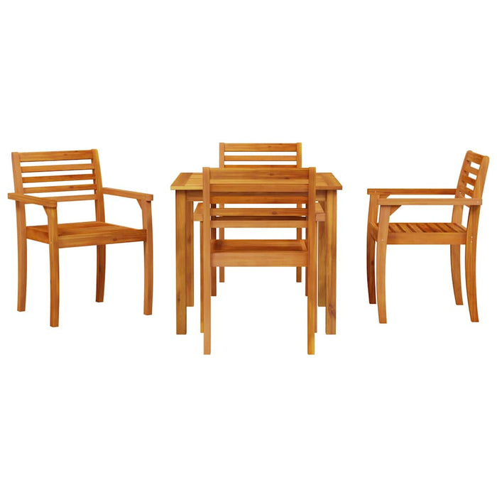 Set de dining pentru grădină 5 pcs Lemn natural 85 x 85 x 75 cm - WALTI WALTI