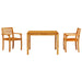 Set Dining Grădină 3 pcs Maro 110 x 110 x 75 cm - WALTI WALTI