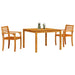 Set Dining Grădină 3 pcs Maro 110 x 110 x 75 cm - WALTI WALTI