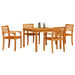 Set de dining pentru grădină 5 pcs Maro 110 x 110 x 75 cm - WALTI WALTI