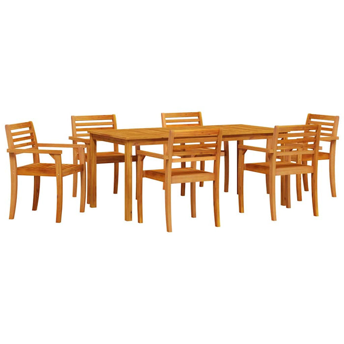 Set mese grădină 7 pcs Natural 180 x 90 x 75 cm - WALTI WALTI