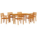 Set mese grădină 7 pcs Natural 180 x 90 x 75 cm - WALTI WALTI