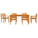 Set mese grădină 7 pcs Natural 180 x 90 x 75 cm - WALTI WALTI