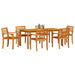 Set mese grădină 7 pcs Natural 180 x 90 x 75 cm - WALTI WALTI