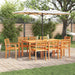 Set de masă de dining 9 pcs Natural 180 x 90 x 75 cm - WALTI WALTI