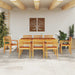 Set de masă de dining 9 pcs Natural 180 x 90 x 75 cm - WALTI WALTI