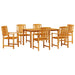 Set de dining pentru grădină 5 pcs Maro mare - WALTI WALTI