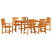 Set de Dining 7 pcs Maro Mare Lemn Solid de Acacia - WALTI WALTI