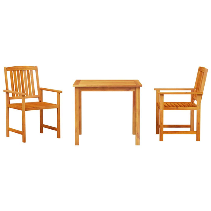 Set luat masa în aer liber 3 pcs Lemn natural 90 x 90 x 74 cm - WALTI WALTI