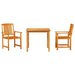 Set luat masa în aer liber 3 pcs Lemn natural 90 x 90 x 74 cm - WALTI WALTI