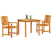 Set luat masa în aer liber 3 pcs Lemn natural 90 x 90 x 74 cm - WALTI WALTI