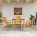Set de masă pentru exterior 5 pcs Lemn natural 90 x 90 x 74 cm - WALTI WALTI