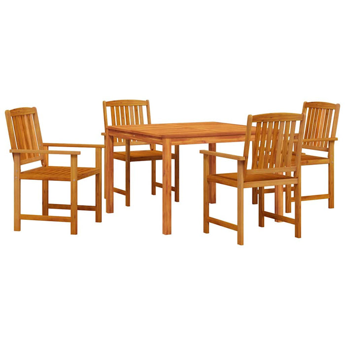 Set de masă pentru exterior 5 pcs Lemn natural 90 x 90 x 74 cm - WALTI WALTI