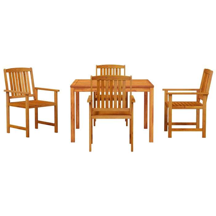 Set de masă pentru exterior 5 pcs Lemn natural 90 x 90 x 74 cm - WALTI WALTI