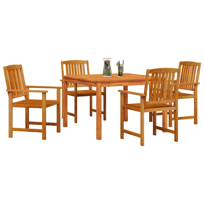 Set de masă pentru exterior 5 pcs Lemn natural 90 x 90 x 74 cm - WALTI WALTI