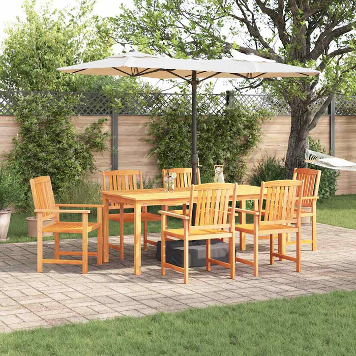 Set de Masă pentru Grădină 7 pcs Lemn natural 180 x 90 x 75 cm - WALTI WALTI