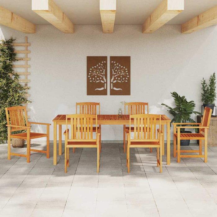 Set de Masă pentru Grădină 7 pcs Lemn natural 180 x 90 x 75 cm - WALTI WALTI