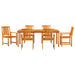 Set de Masă pentru Grădină 7 pcs Lemn natural 180 x 90 x 75 cm - WALTI WALTI