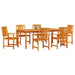 Set de Masă pentru Grădină 7 pcs Lemn natural 180 x 90 x 75 cm - WALTI WALTI