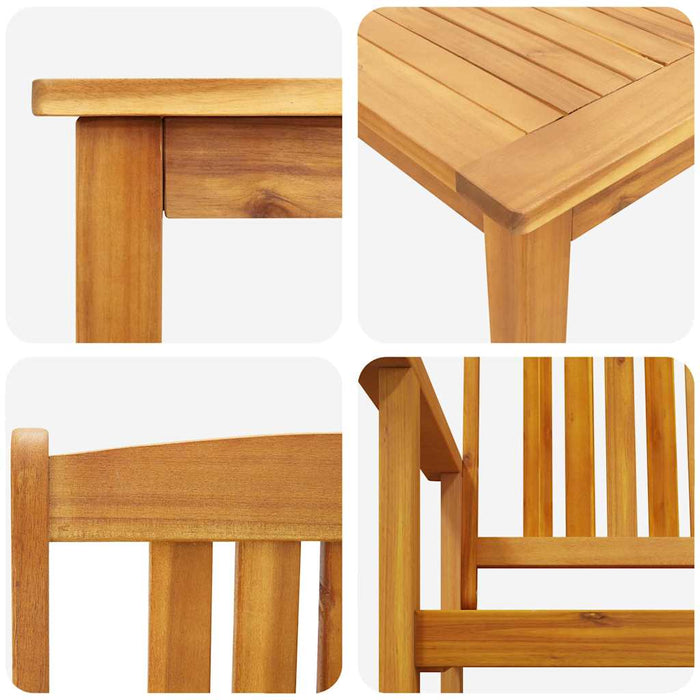 Set de masă pentru grădină 9 pcs Maro Lemn Solid de Acacia - WALTI WALTI