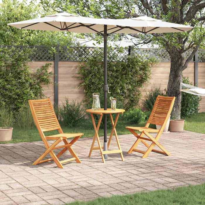 Set de Mobilier de Aer Liber 3 pcs Lemn Natural 60 x 60 x 75 cm - WALTI WALTI
