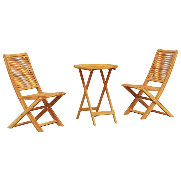 Set de Mobilier de Aer Liber 3 pcs Lemn Natural 60 x 60 x 75 cm - WALTI WALTI