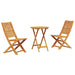 Set de Mobilier de Aer Liber 3 pcs Lemn Natural 60 x 60 x 75 cm - WALTI WALTI
