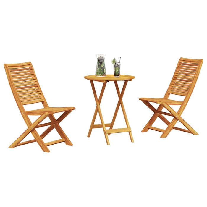 Set de Mobilier de Aer Liber 3 pcs Lemn Natural 60 x 60 x 75 cm - WALTI WALTI