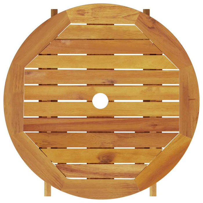 Set de Mobilier de Aer Liber 3 pcs Lemn Natural 60 x 60 x 75 cm - WALTI WALTI