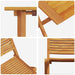 Set Mobilier Exterior Manual 3 pcs Lemn Natural 60 x 60 x 75 cm - WALTI WALTI