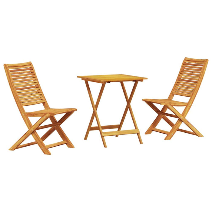 Set Mobilier Exterior Manual 3 pcs Lemn Natural 60 x 60 x 75 cm - WALTI WALTI