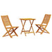 Set Mobilier Exterior Manual 3 pcs Lemn Natural 60 x 60 x 75 cm - WALTI WALTI