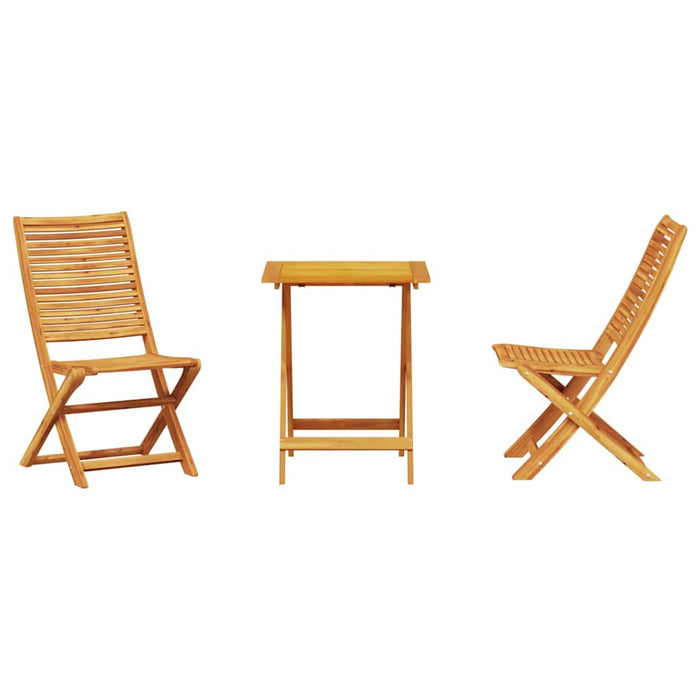 Set Mobilier Exterior Manual 3 pcs Lemn Natural 60 x 60 x 75 cm - WALTI WALTI