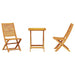Set Mobilier Exterior Manual 3 pcs Lemn Natural 60 x 60 x 75 cm - WALTI WALTI