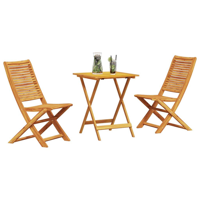 Set Mobilier Exterior Manual 3 pcs Lemn Natural 60 x 60 x 75 cm - WALTI WALTI