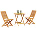 Set Mobilier Exterior Manual 3 pcs Lemn Natural 60 x 60 x 75 cm - WALTI WALTI