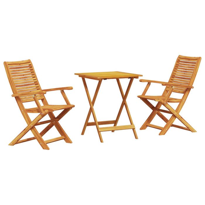 Set Bistro Pliabil 3 pcs Maro Lemn Solid de Acacia - WALTI WALTI