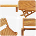 Set Bistro Pliabil Manual 3 pcs Acacia natural 60 x 60 x 75 cm - WALTI WALTI