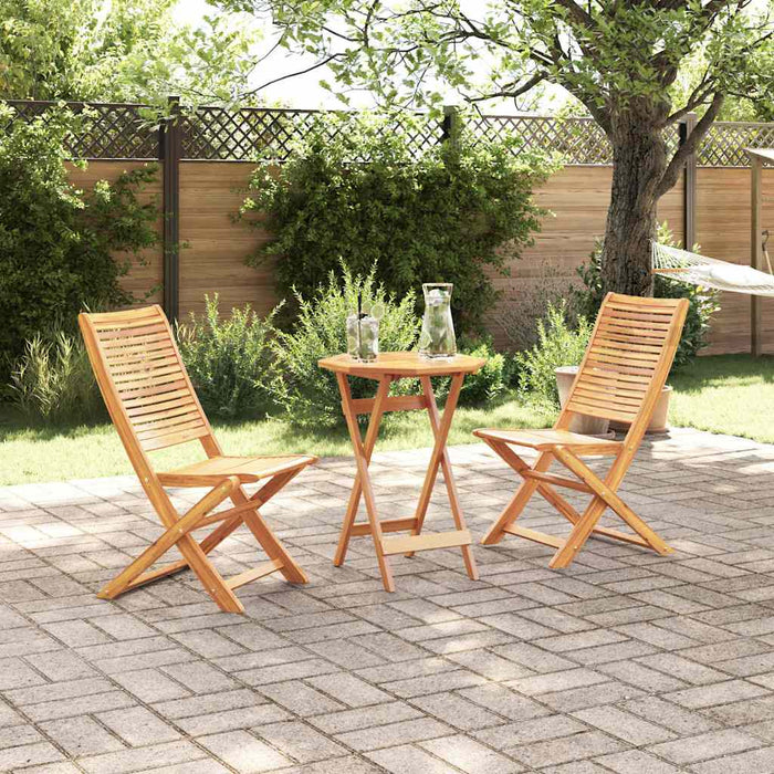 Set Bistro Pliabil Manual 3 pcs Acacia natural 60 x 60 x 75 cm - WALTI WALTI