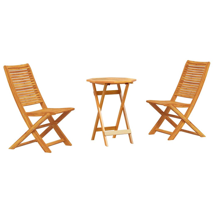 Set Bistro Pliabil Manual 3 pcs Acacia natural 60 x 60 x 75 cm - WALTI WALTI