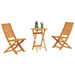 Set Bistro Pliabil Manual 3 pcs Acacia natural 60 x 60 x 75 cm - WALTI WALTI