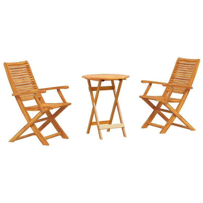 Set Bistro Pliabil 3 pcs Maro Lemn Solid de Acacia - WALTI WALTI