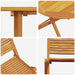 Set de mobilă de exterior 3 pcs Lemn Natural 70 x 70 x 75 cm - WALTI WALTI
