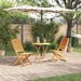 Set de mobilă de exterior 3 pcs Lemn Natural 70 x 70 x 75 cm - WALTI WALTI