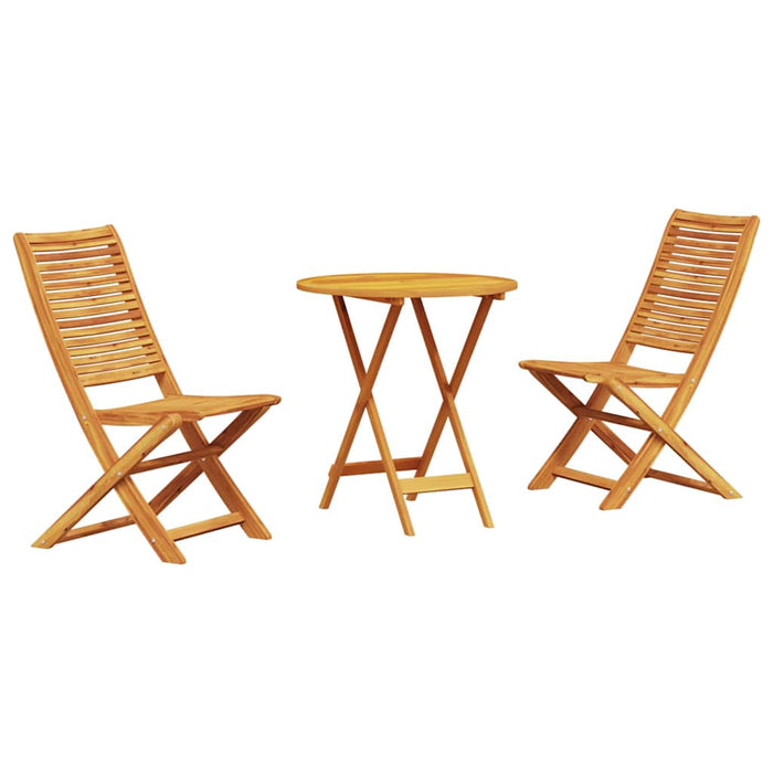 Set de mobilă de exterior 3 pcs Lemn Natural 70 x 70 x 75 cm - WALTI WALTI